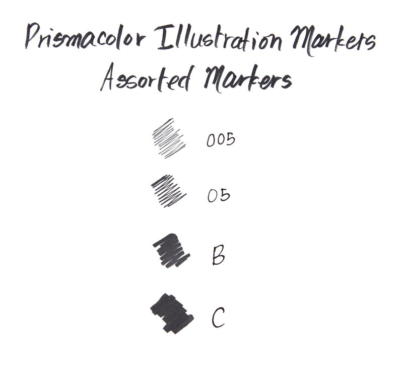 Prismacolor 1738861 Premier Illustration Markers, Assorted Tips, Black, 4-Count - Image 4